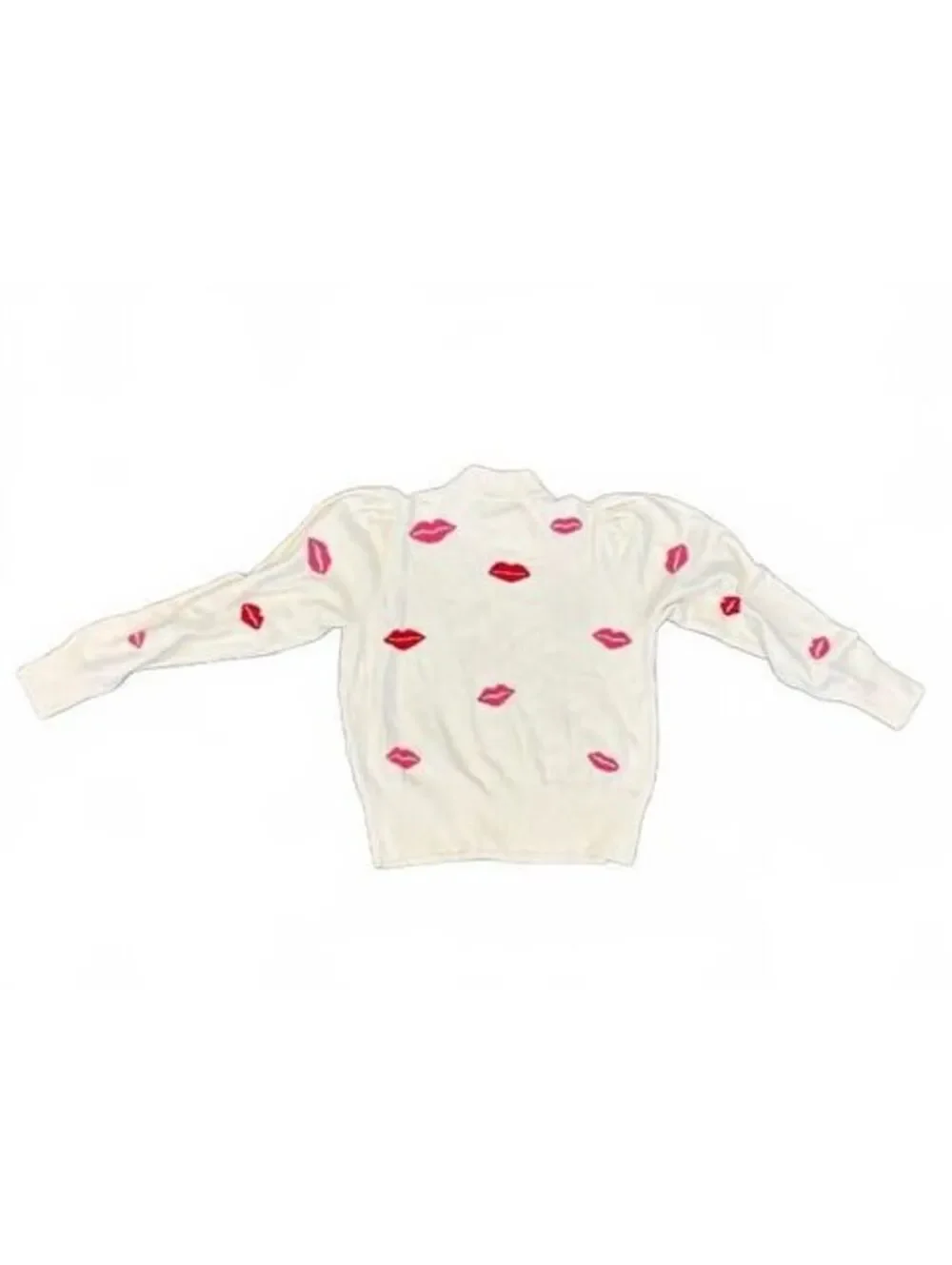 New Kate Spade Kiss Lips Ivory Sweater XL